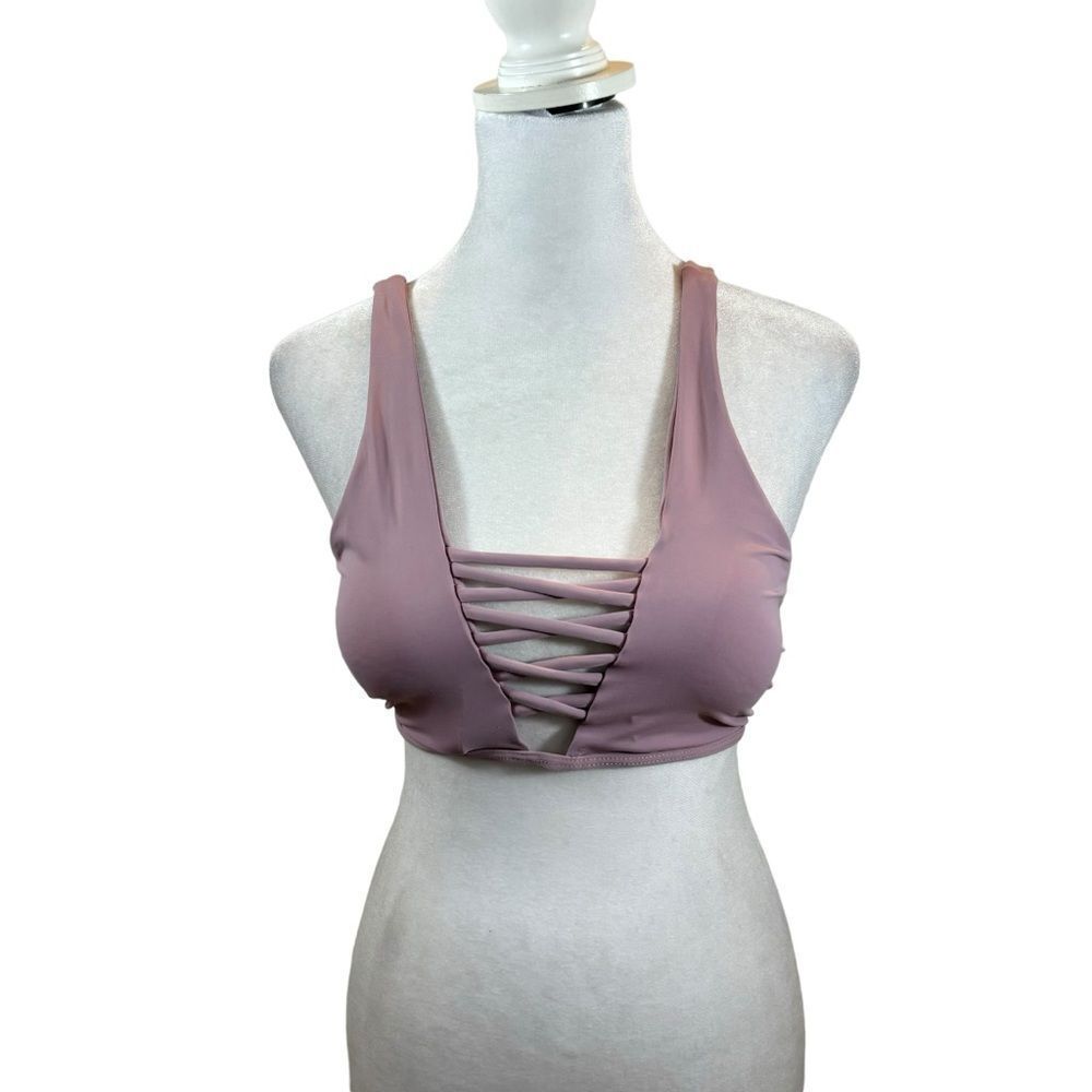Ladies Light‎ Purple TiniBikini Brand Cage Front Bikini Top Size Large